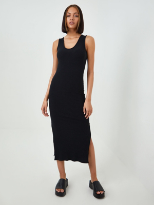 Black Tank Jersey Midi Dress | Women ...